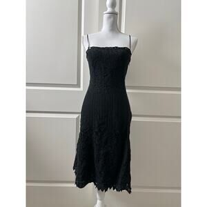 Y2K Betsey Johnson Crochet Midi Dress Size 4
